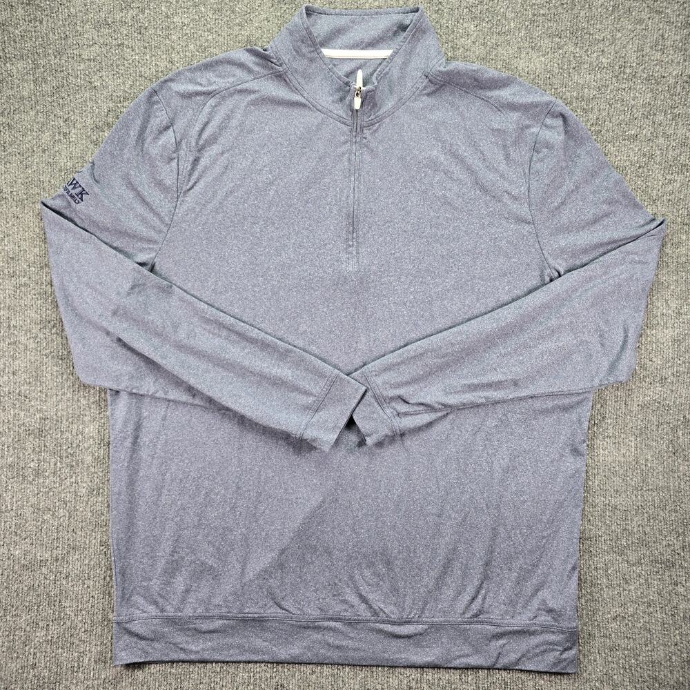 Johnnie-O Flex 1/4 Zip Pullover Mens XL Heathered Blue Golf Performance Stretch